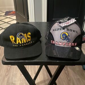 2 Vintage RAMS Hats (snapbacks)
